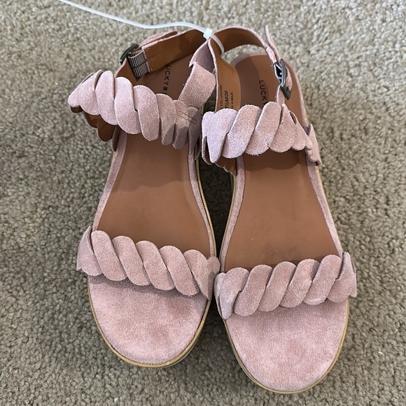 NEW! Lucky Brand Pink Platform Wedge Sandal - Size 8.5 📦 - Picture 6 of 7